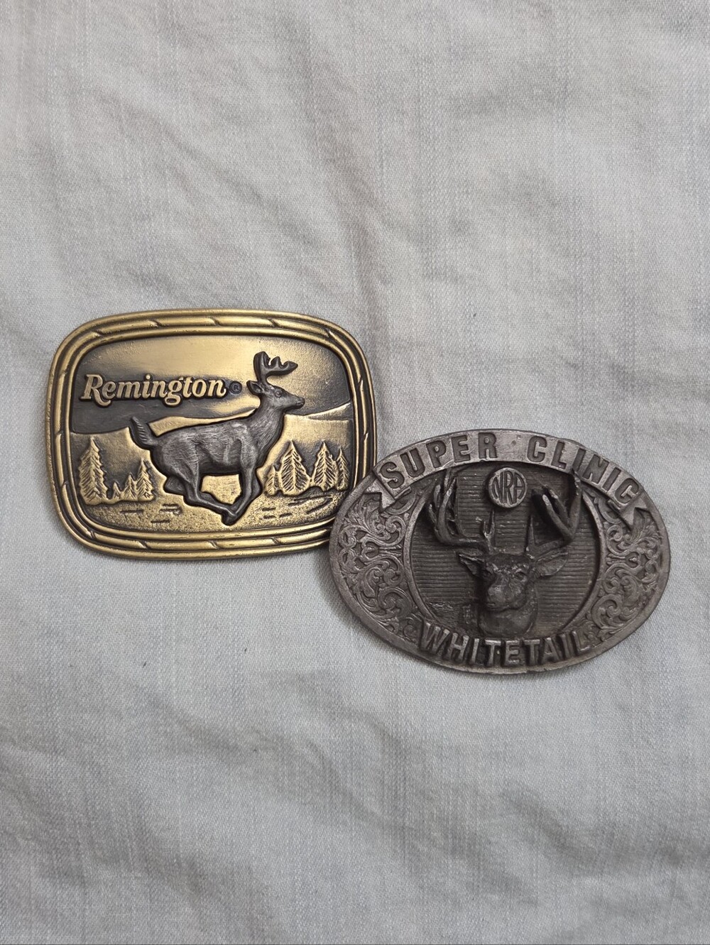 2 Vintage 1970s Belt Buckles
